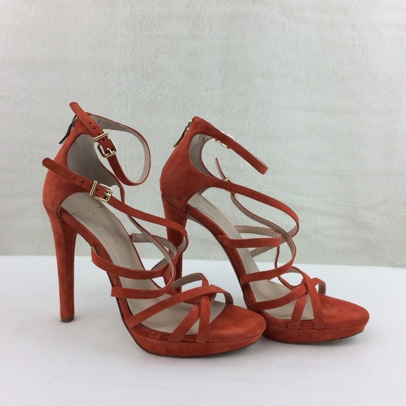 BCBGeneration Shoes - BCBG Montie Suede Tangerine Strappy